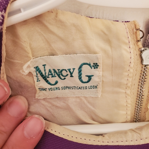 Nancy G. Vintage purple mini dress - Picture 3 of 3